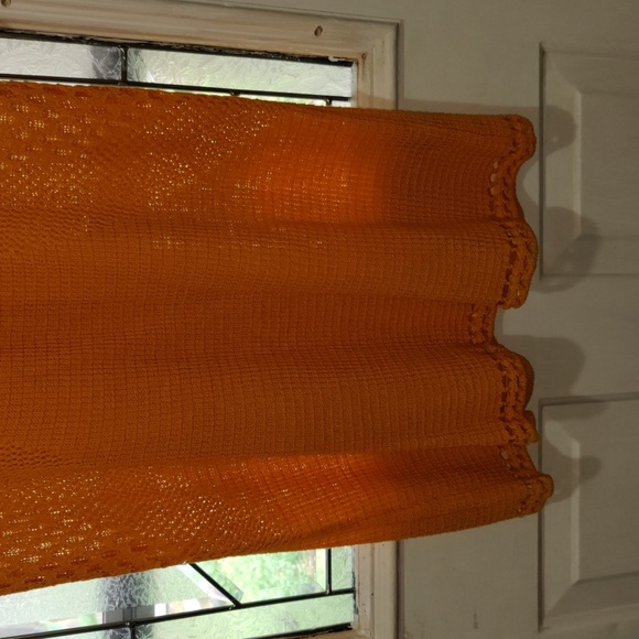 H&M Cotton Open Knitted Orange Dress Medium #907 - Picture 2 of 9